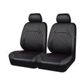thumbnail image 5 of Funda de asiento de coche de una sola línea con cuadros de diamantes, cuero acolchado, cuero sintético PU, 5 of 5