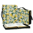 thumbnail image 3 of FOR U DESIGNS Lemon Floral Bible Case for Girls Size Medium Abrasion PU Sturdy Bible Carrier with Handle Personalized Book Organizer Bag Wear Resistant Bible Bags for Women Tote Bag, 3 of 7
