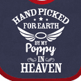 thumbnail image 4 of Inktastic Handpicked for Earth by My Poppy in Heaven with Angel Wings` Boys or Girls Baby Bib, 4 of 4