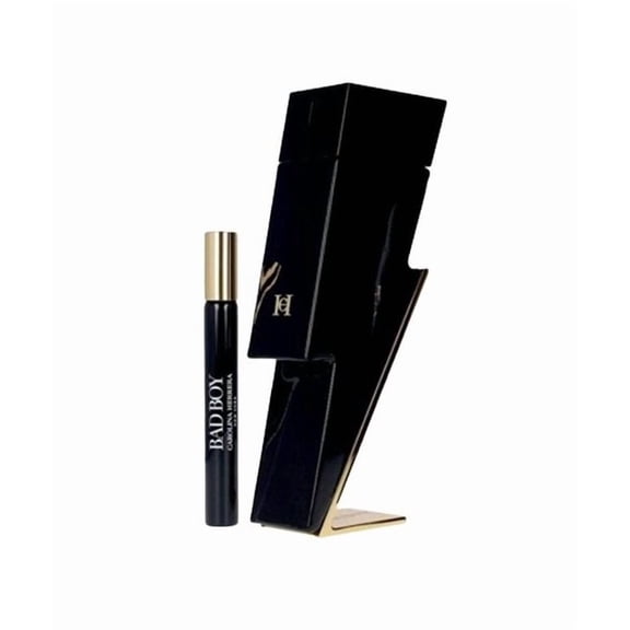 Carolina Herrera Bad Boy 3.4 oz EDT Spray 10 ml EDT Spray Travel Set NIB