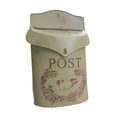 thumbnail image 3 of Buzón de pared, buzón de correo, buzón de correo estilo shabby chic, encanto nostálgico para puertas exteriores de casas de campo, puertas de entrada Verde Amarillo, 3 of 8