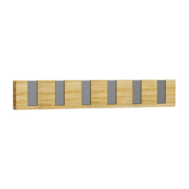 Organizador de gancho de almacenamiento de abrigos, decoración, resistente al desgaste de diseño de llave de piano montada en pared para el baño Marrón claro