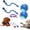 Blue*2, variant on 2026 New Dog Toy, Interactive Fast Moving Toys Balls with Birdsong, 360° Smart Automatic Rolling Electric Dog Ball Toy with Rope for Dogs and Cat Indoor Play , Motion Dog Toy(Blue)