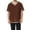 Coffee, variant on V Neck Medieval Peasant Tunic, V Neck Medieval Renaissance Tunic Top, Decorative Trim Short Sleeve Viking Peasant Cosplay Shirt for Larp Halloween Party,Earth Tone Casual Historical Top, Brown L