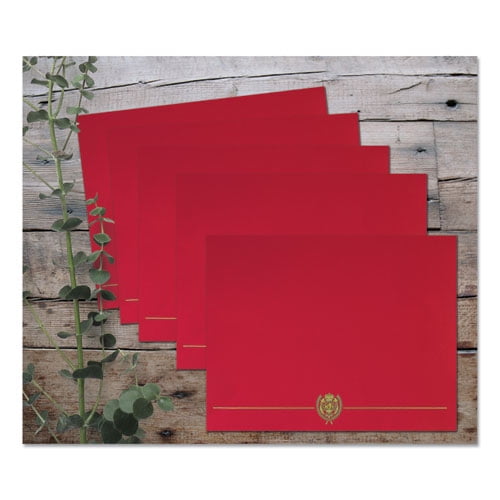 Classic Crest Certificate Covers, 9.38 x 12, Red, 5/Pack Classic Crest Certificate Covers, 9.38 x 12, Red, 5/Pack