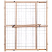 North States Brown 32 in. H X 29.5-50 in. W Wood Wire Mesh Gate