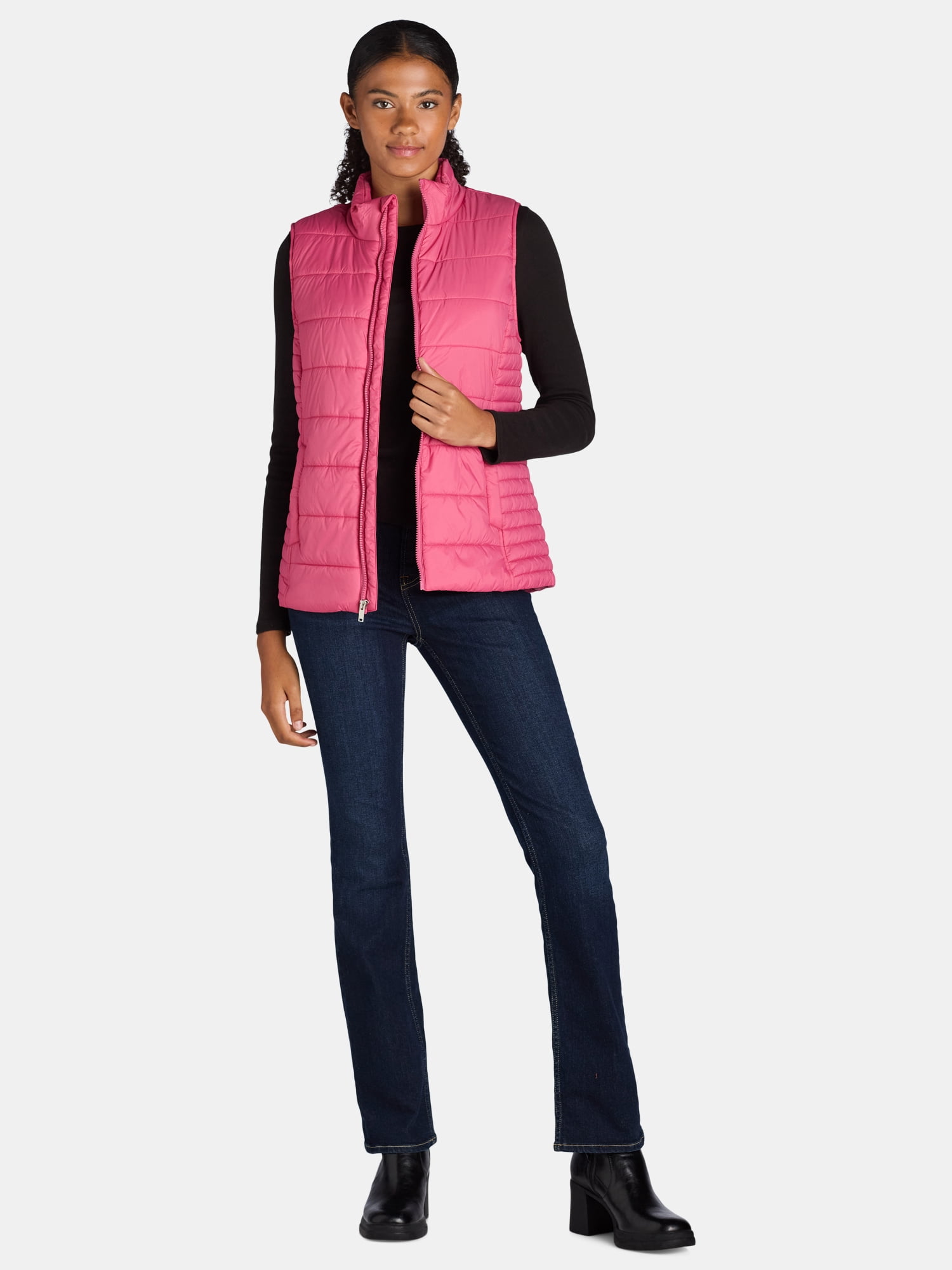 Time and Tru Women's and Women's Plus Core Puffer Vest, size XS - 3X