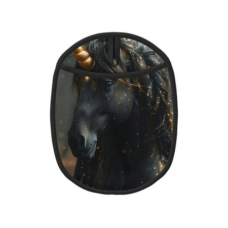 

Sikiie Black And Gold White Horse Silicone Pot Holders Oven Mitts Heat Resistant Hot Pads Non Slip Pot Holder for Kitchen Baking and Cooking 9.4 x 7.5 Inches