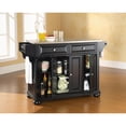 thumbnail image 2 of Crosley Furniture Alexandria Wood Kitchen Island in Black/Silver, 2 of 3