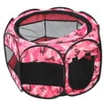 thumbnail image 1 of Parque Infantil Plegable para Mascotas Bling Bling Camuflaje Rosa M, Tienda de campaña, Malla, Ejercicios al Aire Libre, 1 of 12