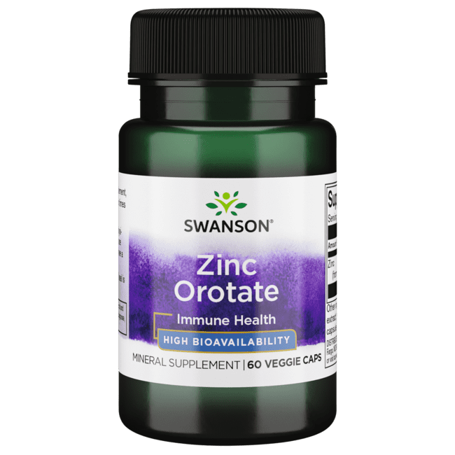 Swanson Zinc Orotate 10 mg 60 Veggie Capsules