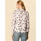 thumbnail image 5 of Blusa De Trabajo De Manga Larga Con Cuello Alto Top Floral Para Mujer Rosa S Unique Bargains Blusa, 5 of 6