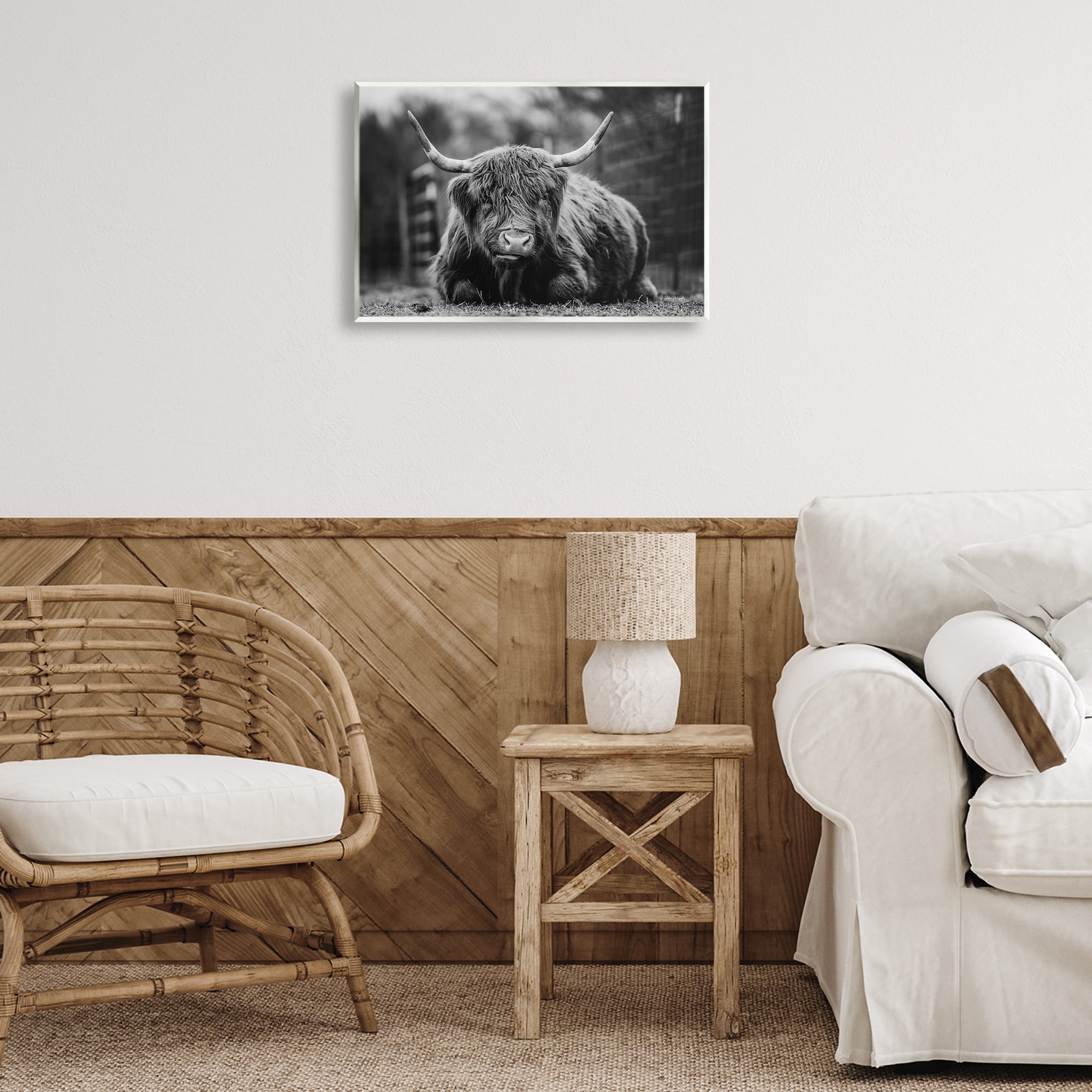 Stupell Industries Cattle Laying in Grass Animals & Insects Photography Unframed Art Print Wall Art, 19 x 13