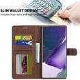 thumbnail image 2 of Galaxy Note 20 5G Case, PU Leather Wallet Folio Flip Magnetic Buckle Slim Back Cover Built-in Card Holder Slot and Stand for Samsung Galaxy Note 20 5G (Brown), 2 of 7