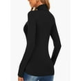 thumbnail image 6 of Women's Turtleneck Long Sleeve Shirts Casual Basic T Shirts Lightweight Base Layer Solid Slim Fit Tops, 6 of 6