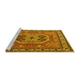 thumbnail image 2 of Ahgly Company Machine Washable Indoor Rectangle Persian Yellow Traditional Area Rugs, 7' x 9', 2 of 4