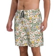 thumbnail image 2 of Kdxio Daisy Pattern Mens Casual Shorts - Drawstring Summer Beach Sports Shorts for Men, 2 of 9