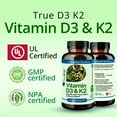 TrueMed Vitamin D3 K2 5000 IU 125 Mcg Vitamin D, MK7 Vitamin K2