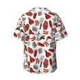 thumbnail image 2 of Wukai Red Food Men's Casual Short-Sleeve Button Down Shirt - Lightweight Summer Dress Shirt for Daily Wear-3X-Large, 2 of 7