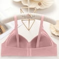 thumbnail image 4 of SMihono Wireless Bra for Women with Support - No Underwire Full Coverage Push Up Comfort Bras Plus Size Soft Bralettes Pink L（42/95C）, 4 of 6
