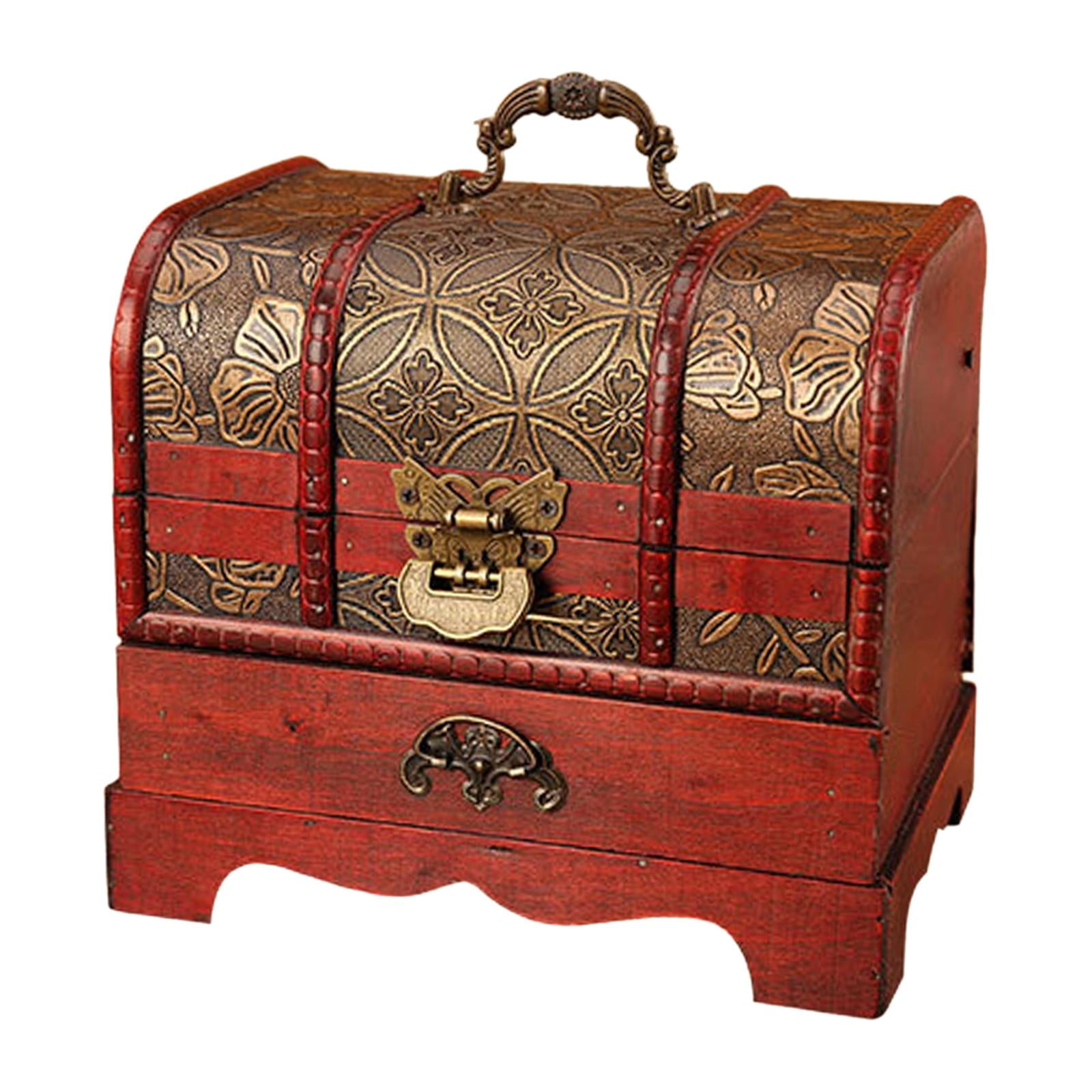 Chinese style wooden Jewelry Box Organizer with Drawer Retro