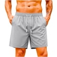 thumbnail image 2 of WIZUTIZ Men's Athletic Shorts Summer Cool Feel Elastic Waist Wide Leg Sports Five-Point Bottoms Twill Breathable Drawstring Relaxed Fit for Casual Outdoor Daily Wear Mens Fashion, 2 of 6