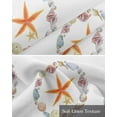 thumbnail image 6 of Coastal Starfish Linen Curtain Valance for Bedroom/Bathroom/Kitchen/Office/Living/Dining Room Window,Ocean Shell Sea Urchin Summer Beach Rod Pocket Topper Decorative Cafe Drapes Panel 42"x18", 6 of 6