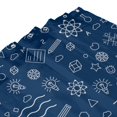 thumbnail image 5 of Polyester Fiber Shower Curtain, Blue Creative School Shower Curtain, Metal Buckled Eye Waterproof Shower Curtain, Can Be Washed-72x72in, 5 of 8