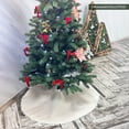 thumbnail image 4 of Cream Colored Pom Pom Christmas Tree Skirt, 4 of 6