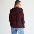 thumbnail image 6 of SUNBS Oversized Sweaters for Women Cable Knit Crewneck Pullover Casual Long Sleeve Top Fall Womens Clothes, 6 of 7