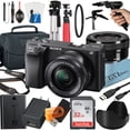 thumbnail image 1 of Sony Alpha a6400 Mirrorless Digital Camera with E PZ 16-50mm OSS Lens, 32GB SanDisk Card, Tripod, Case, ZeeTech Accessory Bundle, 1 of 9