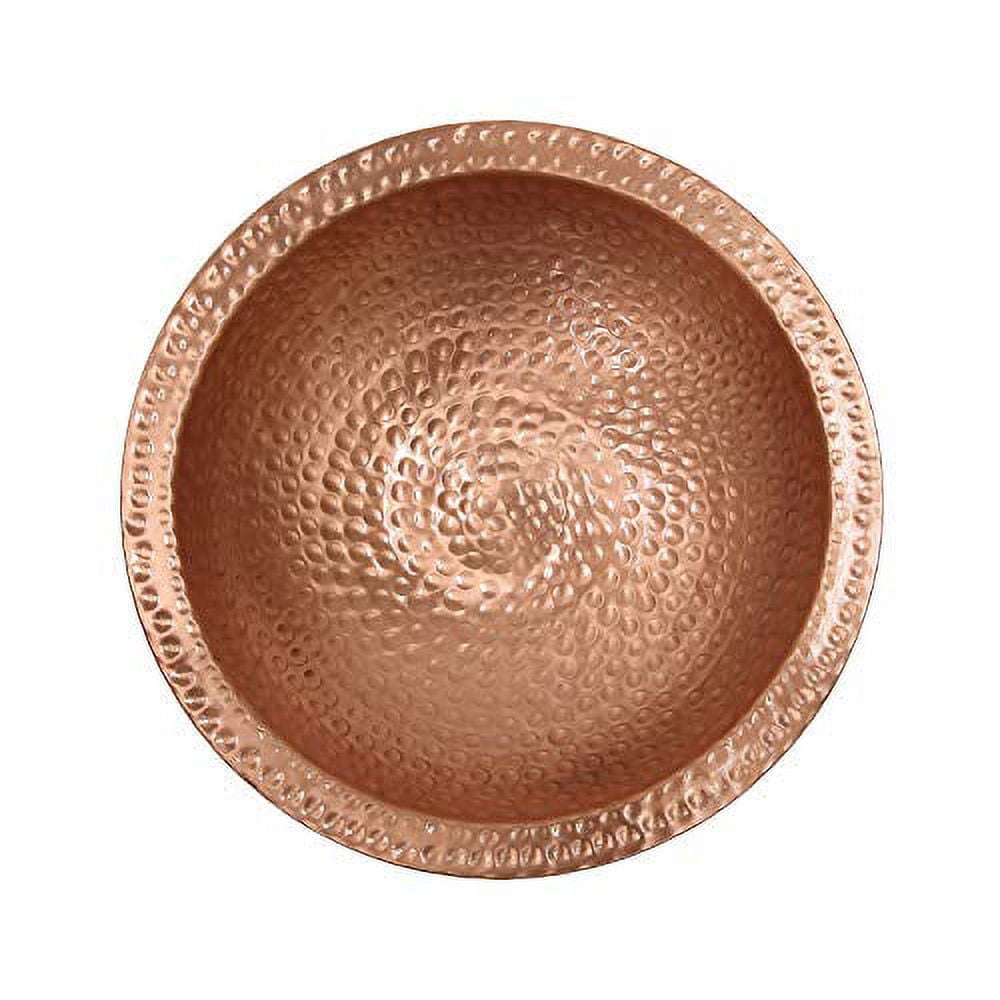 Achla Designs  Hammered Solid Copper Birdbath w/Wall Mount Bracket, 12.25 Inch Tall, Satin Copper