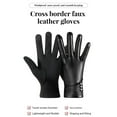 thumbnail image 3 of shoper Winter Leather Gloves for Women, Wool Lined Warm Gloves, Touchscreen Texting Thick Thermal Snow Driving Gloves 2026 Fasion, 3 of 8