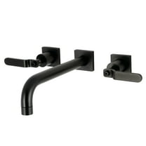 Kingston Brass KS6020KL Whitaker Two-Handle Wall Mount Roman Tub Faucet, Matte Black