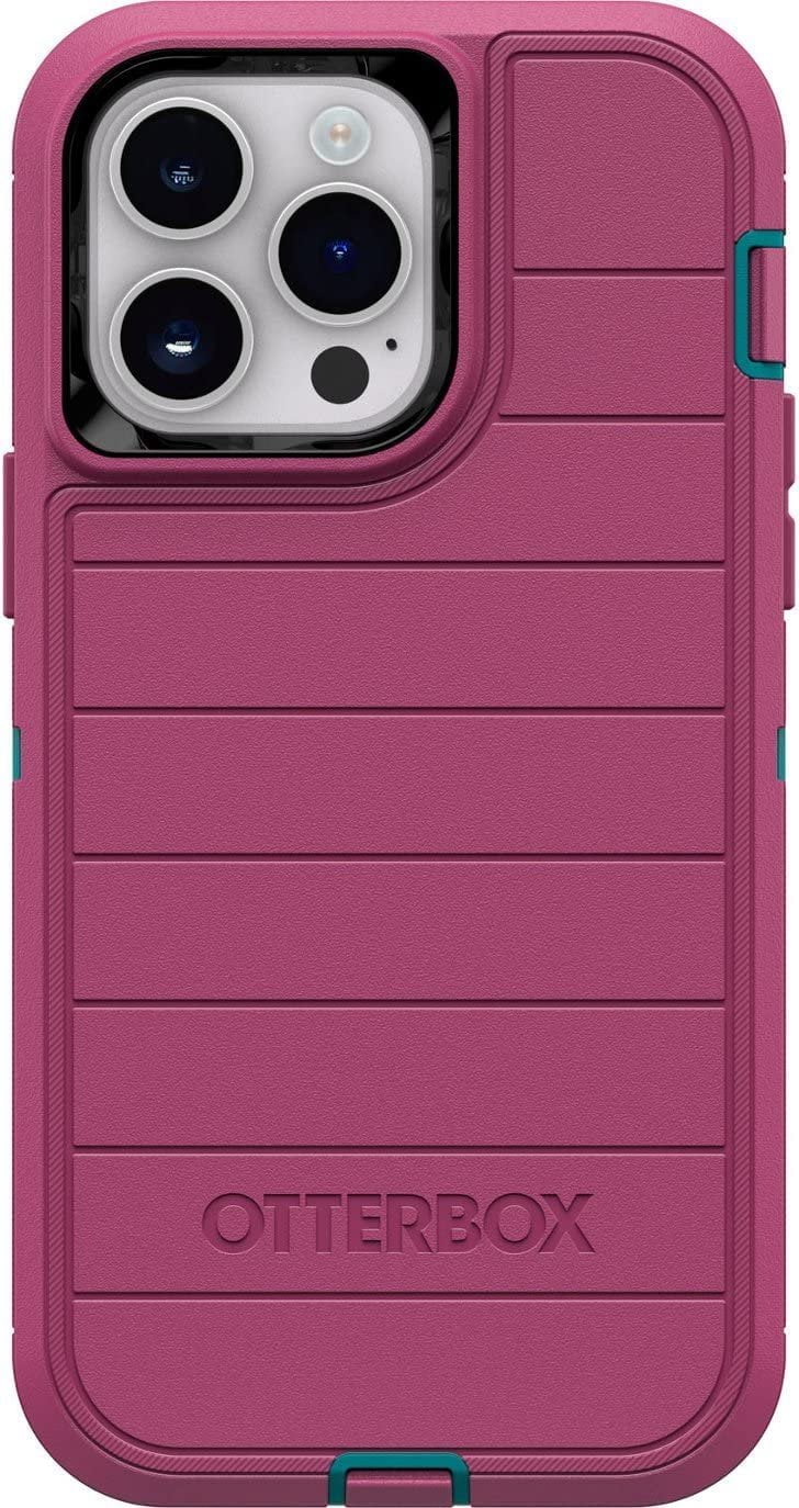 OtterBox Defender Series Screenless Edition Case for iPhone 14 Pro Max Only - Holster Clip Included - Microbial Defense Protection - Non-Retail Packaging - Canyon Sun Pink