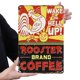 thumbnail image 2 of Metal Rooster Coffee Signo Hojalata Rectangular Pintura Hierro Del 20x30 Cm, 2 of 8