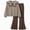 R599-Brown, variant on NOLDARES Toddler Baby Girl Fall Winter Clothes Graphic Crewneck Sweatshirt Joggers Pants Outfits Set(White,10-11 Y)