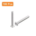 thumbnail image 3 of Uxcell M1.6x0.35x12mm 100 Pack Metal Flat Round Head Screws Phillips Drive Machine Bolt, 3 of 5