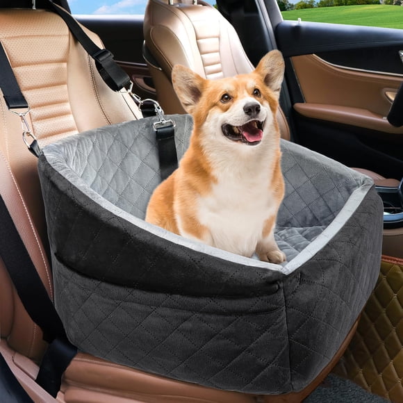 Asiento de coche NEEZUKAR para perros pequeños de hasta 30 libras, lavable