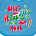 thumbnail image 4 of Inktastic Who Needs Santa when I Have Nana Boys or Girls Baby Bib, 4 of 4