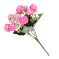 thumbnail image 4 of Brotes de flores de rosas artificiales Ceremonia de banquete de boda Tela de seda Ramo de flores falsas Decoración floral para el hogar, Rosa roja Yuarrent HA6645-04B, 4 of 6