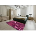thumbnail image 5 of Ahgly Company Machine Washable Indoor Rectangle Transitional Magenta Pink Area Rugs, 2' x 4', 5 of 7
