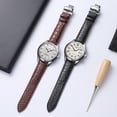 thumbnail image 1 of Correa de reloj de piel de cocodrilo Correa de reloj de piel de cocodrilo con patrón redondo americano adecuada para hombres y mujeres, 1 of 2