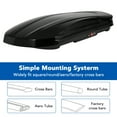 thumbnail image 6 of Mescukay Heavy Duty Hard Shell Roof Top Cargo Carrier, 69" x33" x11" Waterproof Lockable Storage Box Capacity 165 lbs 17 Cu Ft - Tool-Free Install- Fits SUV, Truck, Van, 6 of 8