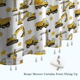 thumbnail image 6 of Cartoon Construction Vehicles Cranes Shower Curtain 72"x84" ,Bathroom Decorative Shower Curtains Set with 12 Hooks,Modern Waterproof Washable Shower Curtain, 6 of 6