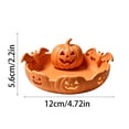 thumbnail image 3 of Halloween Pumpkin Treat Holder Bowl, Ornamental Table Storage Dish, Versatile Snack Container for Home Table, Halloween Party Favors & Seasonal Decor Gift Orange, 3 of 6