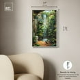 thumbnail image 5 of Waterfall Bathroom Canvas Jungle Bathroom Art by Art Remedy, Silver Frame, 16" x 24", 5 of 7