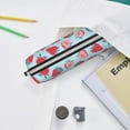 thumbnail image 6 of Naloa Strawberries Leather Pencil Case, Makeup Pouch, Zipper Pouch for Daily Essentials, Storage Organizer, Cosmetics and Stationary Bag, 6 of 7
