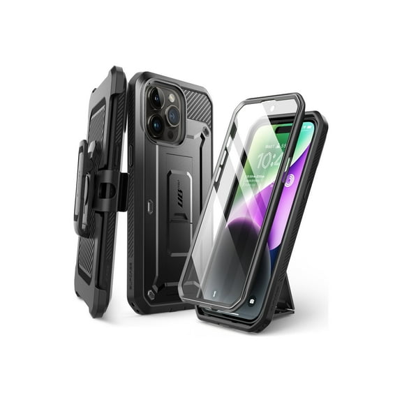 SupCase Unicorn Beetle Pro - Protective case for cell phone - rugged - polycarbonate, thermoplastic polyurethane (TPU) - black - for Apple iPhone 15 Pro Max