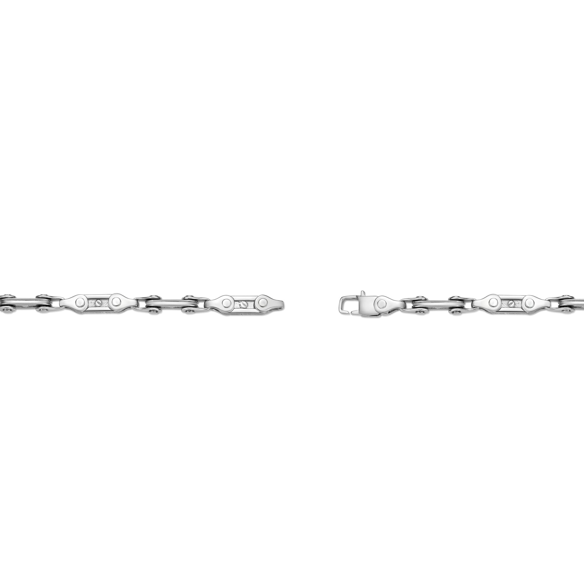 Metro Jewelry Stainless Steel Thin Specialty Link Bracelet for Men